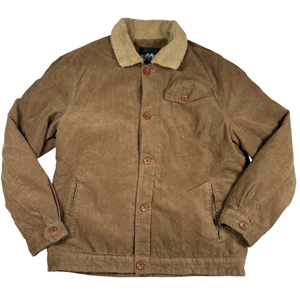 European American Military Corduroy Barn Chore Coat L Brown Trucker‎ Jacket